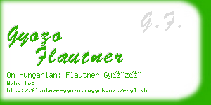 gyozo flautner business card